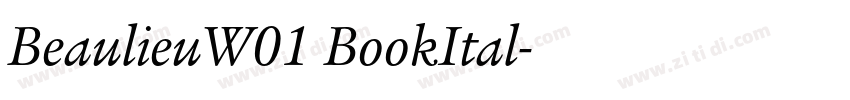 BeaulieuW01 BookItal字体转换